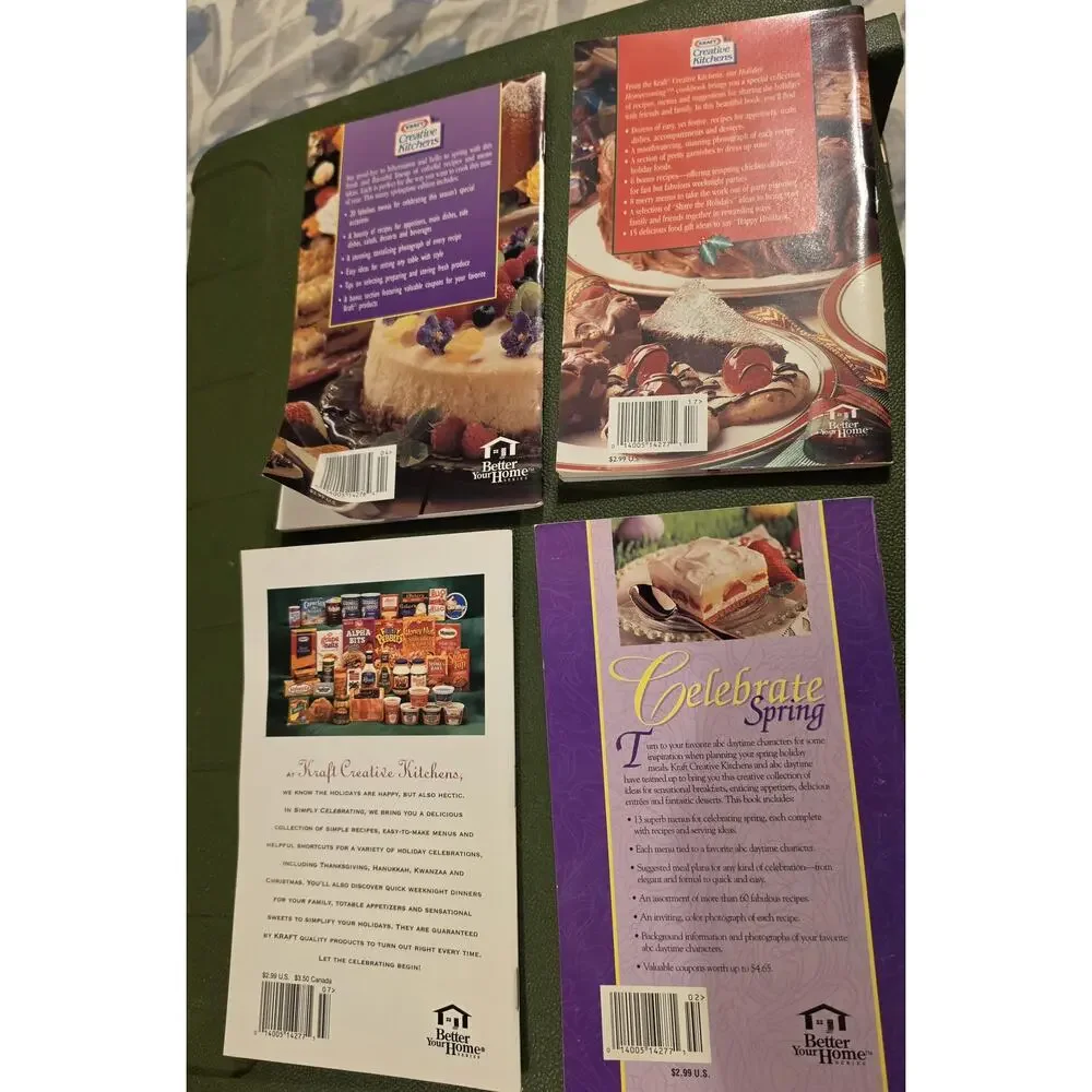 Four Vintage Kraft Pamphlet Cookbooks